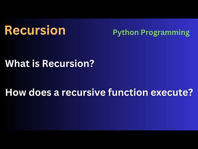 How does recursive function execute? | Shreekant Jere | #python #interviewpreparation