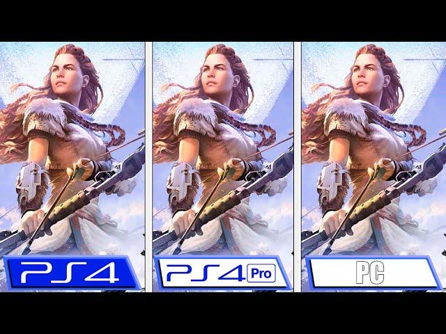 Horizon: Zero Dawn | PS4 Pro - PC (With Launch Patch) - PS4 | 4K Graphics Comparison