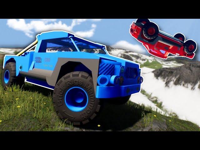 RACING DOWN A MOUNTAIN! - Brick Rigs Multiplayer Gameplay - Lego Race