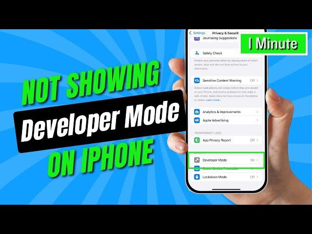 How to Fix Developer Mode NOT Showing on iPhone | IOS 18