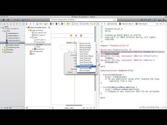 App Development in iOS 8 Tutorial | Completing Hello World