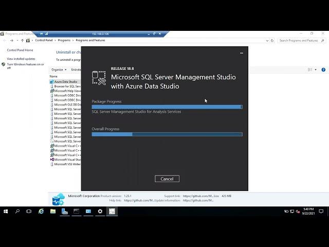 Uninstalling Sql Server Management Studio