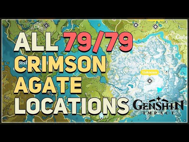 All 79 Crimson Agate Locations Genshin Impact