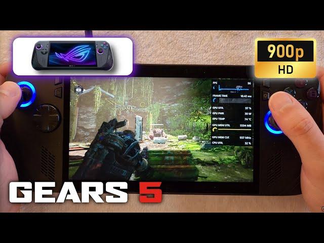 ASUS ROG Ally X | Gears 5 | 900p | AFMF 2 - High settings