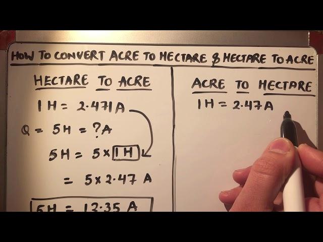 How to convert acre to hectare and hectare to acre / Convert acre to hectare and hectare to acre