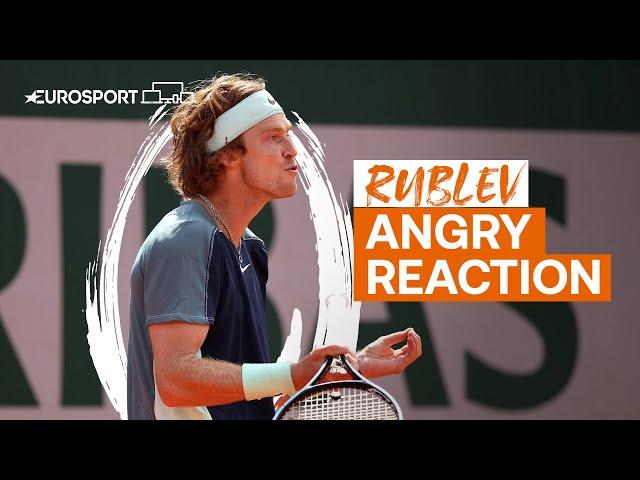 Angry Andrey Rublev lashes out after losing first set | Eurosport Tennis