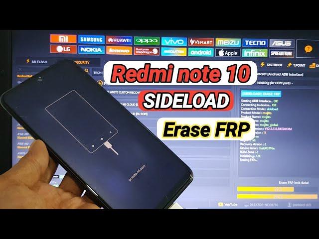 Redmi Note 10 Sideload Erase FRP Google Accounts One Click Without test point by Unlocktool