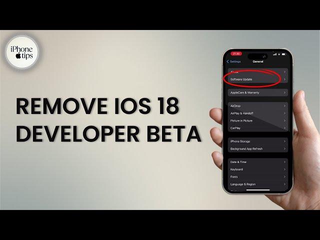 How to Remove iOS 18 Developer Beta From iPhone | Uninstall iOS 18 Beta Update