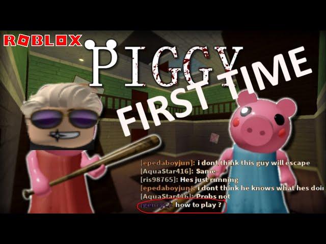 FIRST TIME PLAYING PIGGY! THIS GAME MAKES ME CRAZY | ROBLOX PIGGY