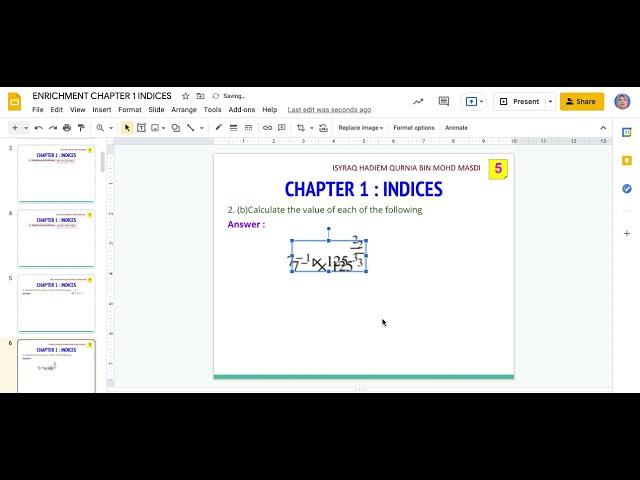 How to insert Math Equation in Google Slide