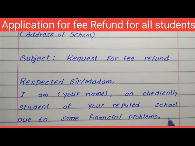 Application for fee Refund for school/college students || How to withdraw fee from any institution