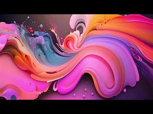 Abstract Acrylic Paint Animated Background Video (NO SOUND) — 4K UHD Abstract Liquid Screensaver