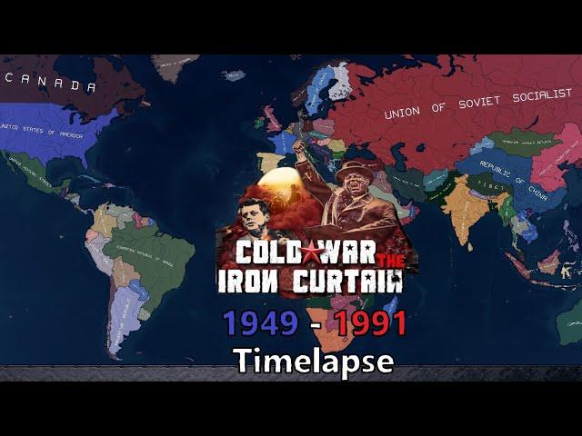 Cold War Iron Curtin Timelapse 1949 - 1991 Hoi4 Timelapse