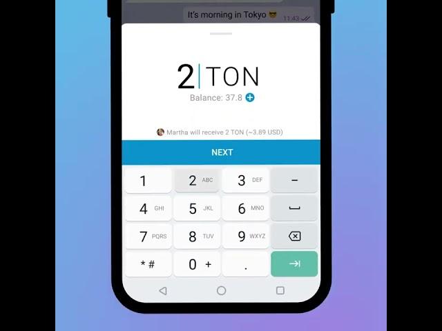 TON wallet into the Telegram client (Now connect wallet and send for Telegram)