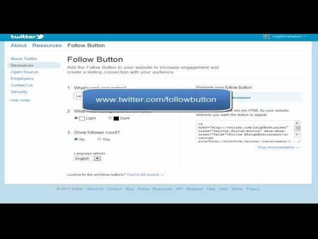 [Twitter Follow Button] How to Add the Twitter Follow Button