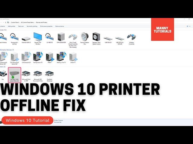 How to fix Windows 10 Printer Offline