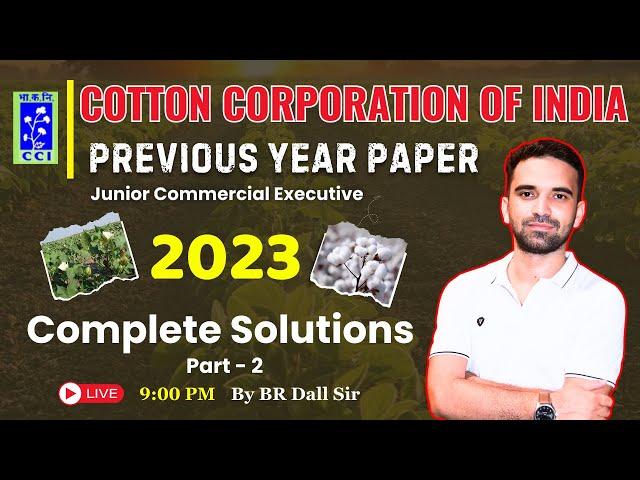 Cotton Corporation of India Previous Year Question Paper | CCI Previous Year Question Paper