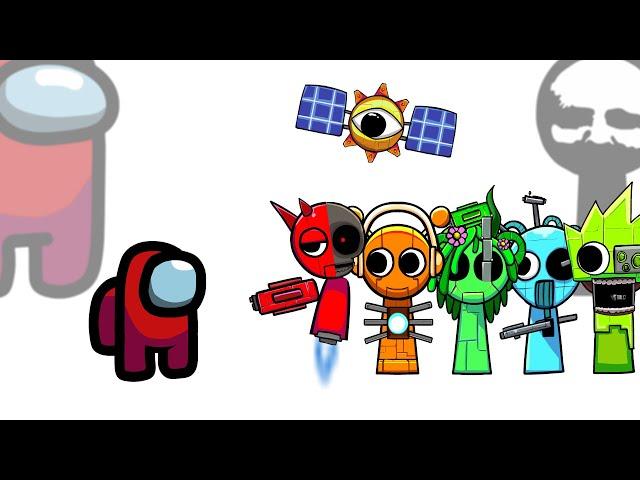 Mini Crewmate Kills Sprunki but Robot Characters | Among Us