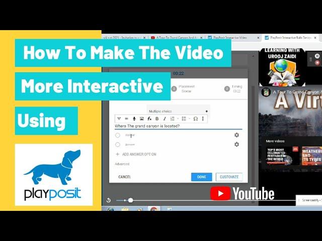 How To Make The Video More Interactive Using Playposit? Tutorial in English