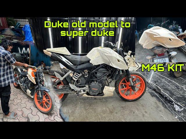 Converting KTM DUKE old model to a new bulky duke || M46 Kit installed