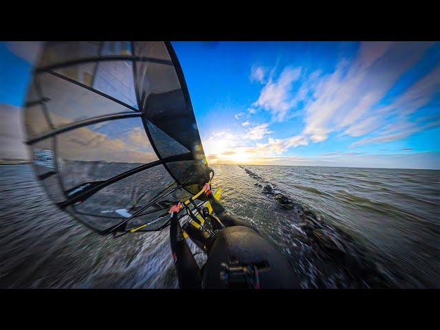 How Fast Can It Go? Testing my new 5.9 Slalom Sail in 35 Knots