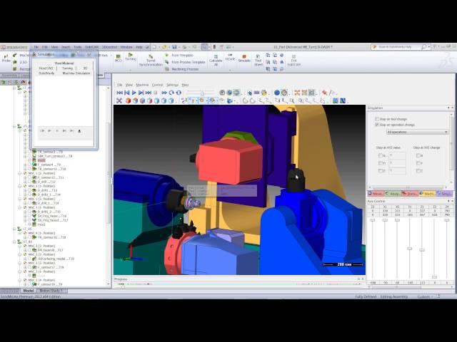 Complete Mill Turn Machine Simulation