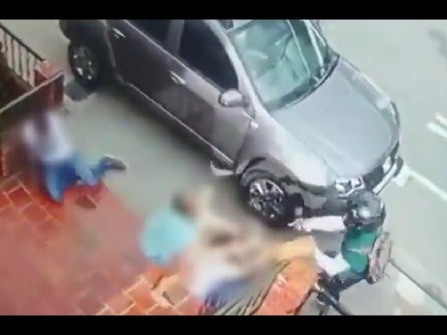Video de violento robo en Bucaramanga a pareja que había retirado $100 millones