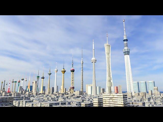 Tallest Towers in the World in 2024 | Size comparison