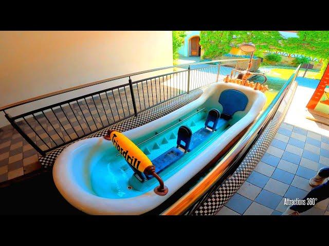 Bathtub Ride | Unique Log Flume Ride with Backwards Drop at Tripsdrill Theme Park