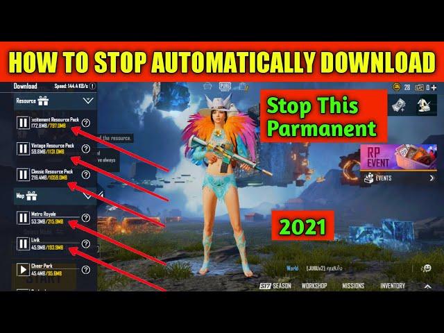 HOW TO DISABLE AUTOMATICALLY DOWNLOAD IN PUBG MOBILE | HOW TO STOP AUTOMATIC DOWNLOAD RESOURCES PACK