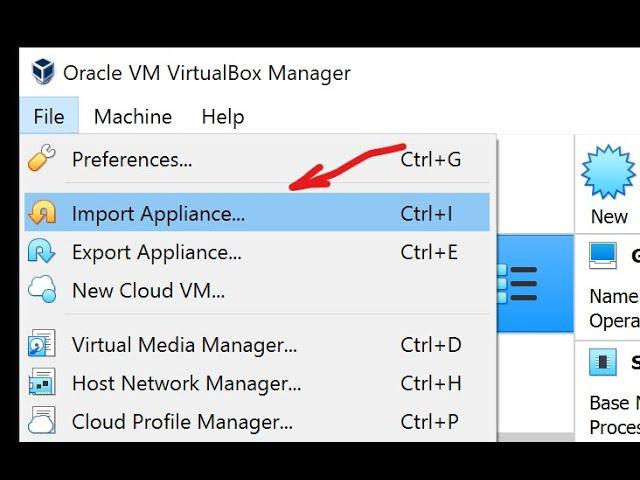 Virtualbox Virtual Machine Appliance Importing Function