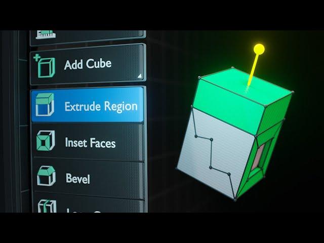 BLENDER BASICS 13 - Extrude, Inset, and Knife