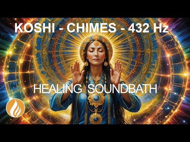 432 Hz Koshi Chimes ⭐  Healing Soundbath Meditation (1 Hour)