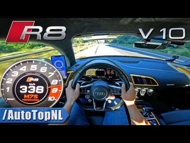 AUDI R8 V10 PLUS | 338KM/H TOP SPEED POV on AUTOBAHN by AutoTopNL