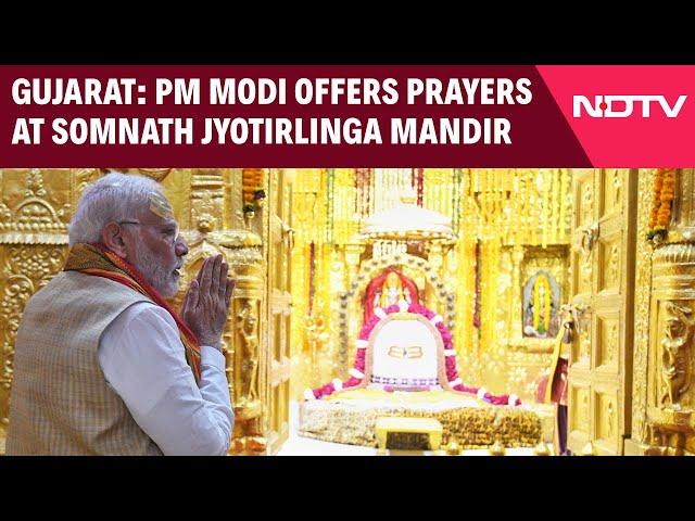 Gujarat: Prime Minister Narendra Modi Offers Prayers At Shri Somnath Jyotirlinga Mandir