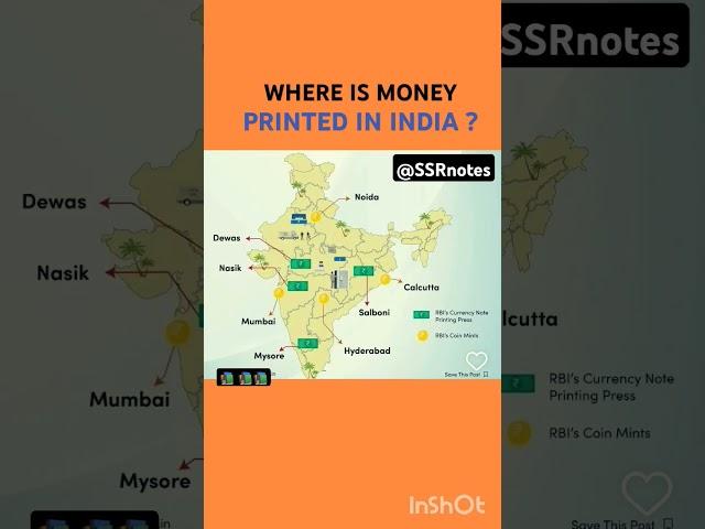 Where Is Money Printed In India? #money #gk #shorts