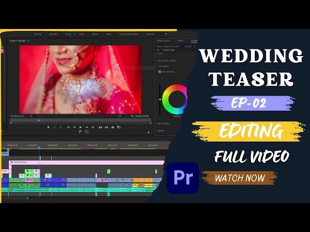 How to edit wedding Teaser & Highlights || Premiere pro Tutorial   #premierepro  #tutorial #editing