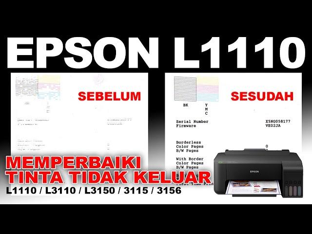 Penyebab Tinta Tidak Keluar Normal Di Epson L1110 | Memperbaiki Hasil Print Epson L1110 Putus Putus