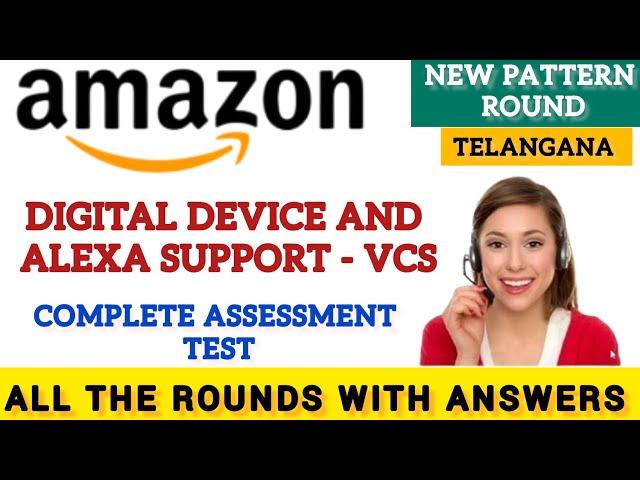 Amazon VCS Digital Device And Alexa Support Telangana | Complete Assessment Test | 2024 | Must Watch