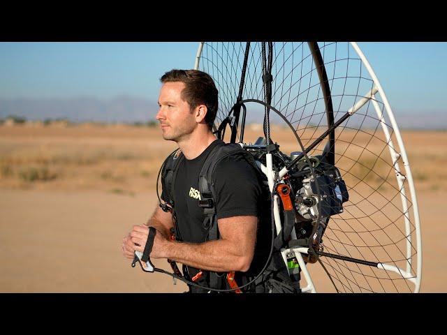 My FIRST FLIGHT On The Four Stroke Paramotor!