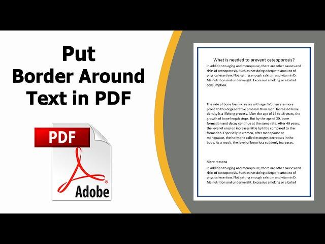 How to put a border around text in adobe acrobat pro dc