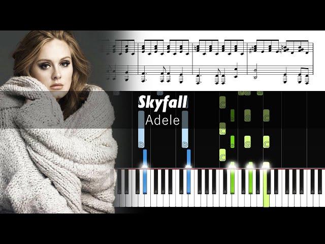 Adele - Skyfall - Accurate Piano Tutorial with Sheet Music