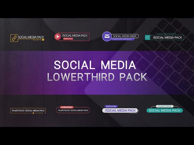 Social Media Lowerthird Pack | Filmora Effect