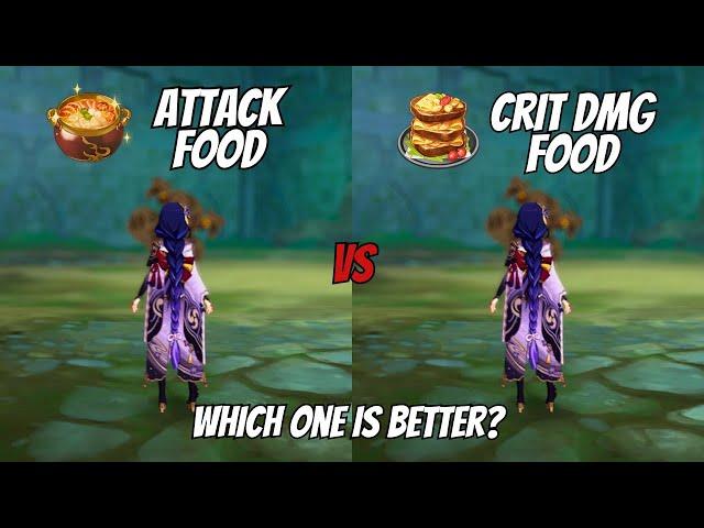 Atk Food Vs Crit Dmg Food || which one is best for Nuke? {Genshin Impact}