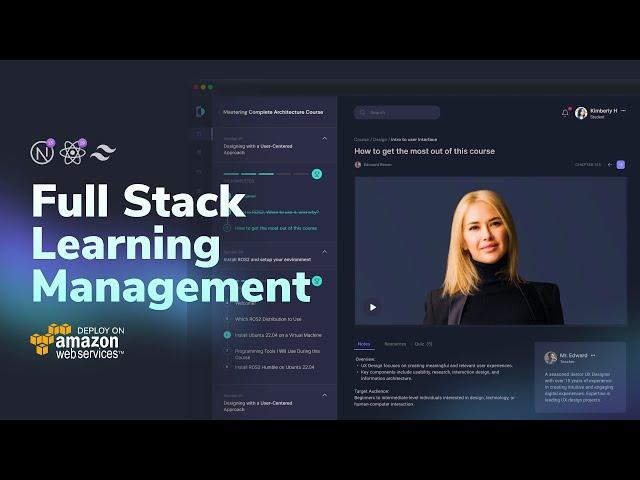 Build a Nextjs Learning Management App | AWS, Docker, Lambda, Clerk, DynamoDB, ECR, S3, Shadcn, Node