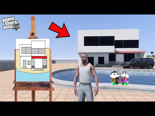 GTA 5 : FRANKLIN DRAW INDIAN BIKE DRIVING 3D HOUSE  WITH HELP OF MAGICAL PAINTING BOARD