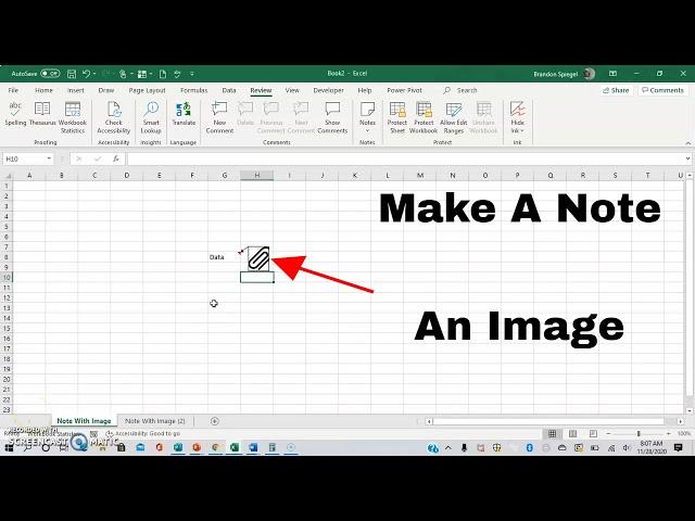 How To Insert an Image into a Note In Excel With Ease! Copy and Paste the Note, #Tutorial #Excel