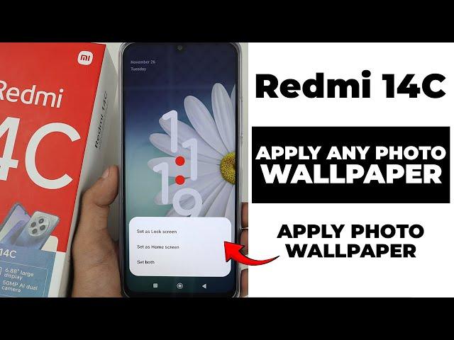 Apply Photo as Wallpaper in Redmi 14C | Set Wallpaper