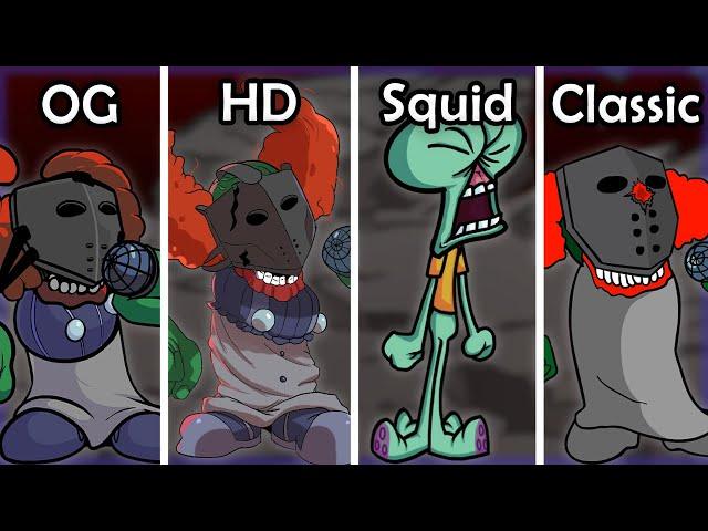 TRICKY: Original VS HD VS Squidward VS Classic | FNF Mods