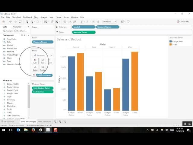 Creating a Combined Axis Chart in Tableau